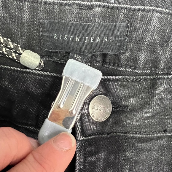 👖|•RISEN•| Super High Rise Wide Straight Crop Stretch Jeans Size 1XL 👖 - Picture 6 of 9